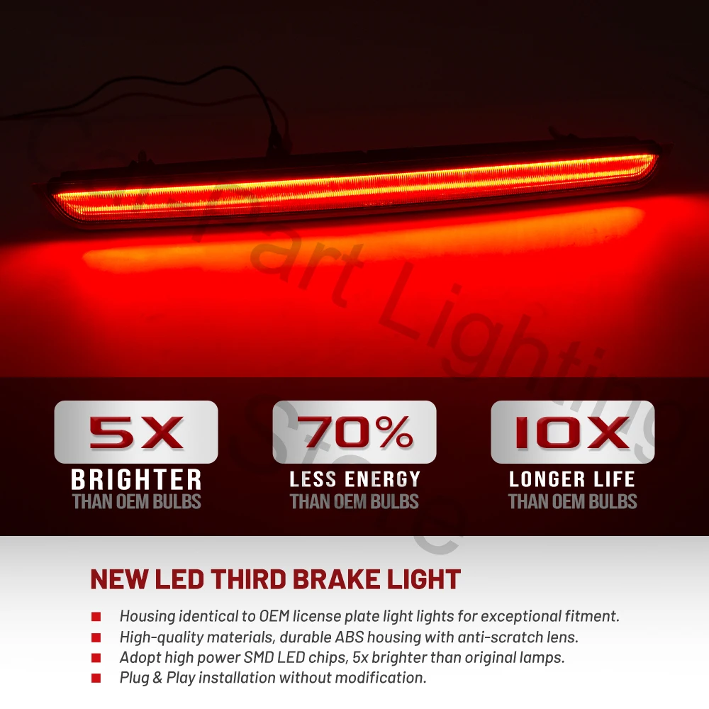 LED Strobe Third 3rd Brake Light For Chevrolet Tahoe Suburban GMC Yukon XL 1500 2500 Rear Tail Warning Lights