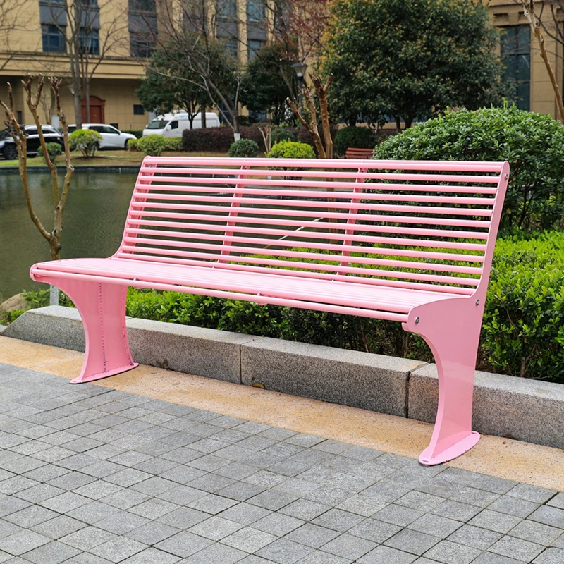 

Public Street Galvanized Steel Seat Sitting Chair With Armrest Garden Benches With Backrest Outdoor Park Bench