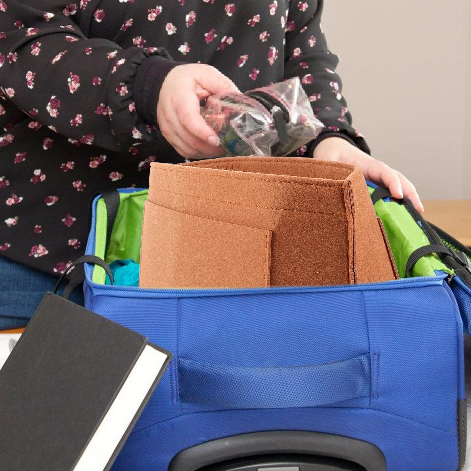 

Durable Felt Purse Organizer Insert Handbag Liner Small Bag Organizer Tote Insert Practical Storage Purse Accessories