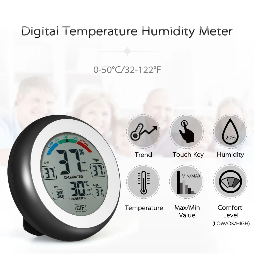 Hygrometer Termometro Digital Thermometer Electronic Thermometer Humidity Meter Max Min Value Trend Display