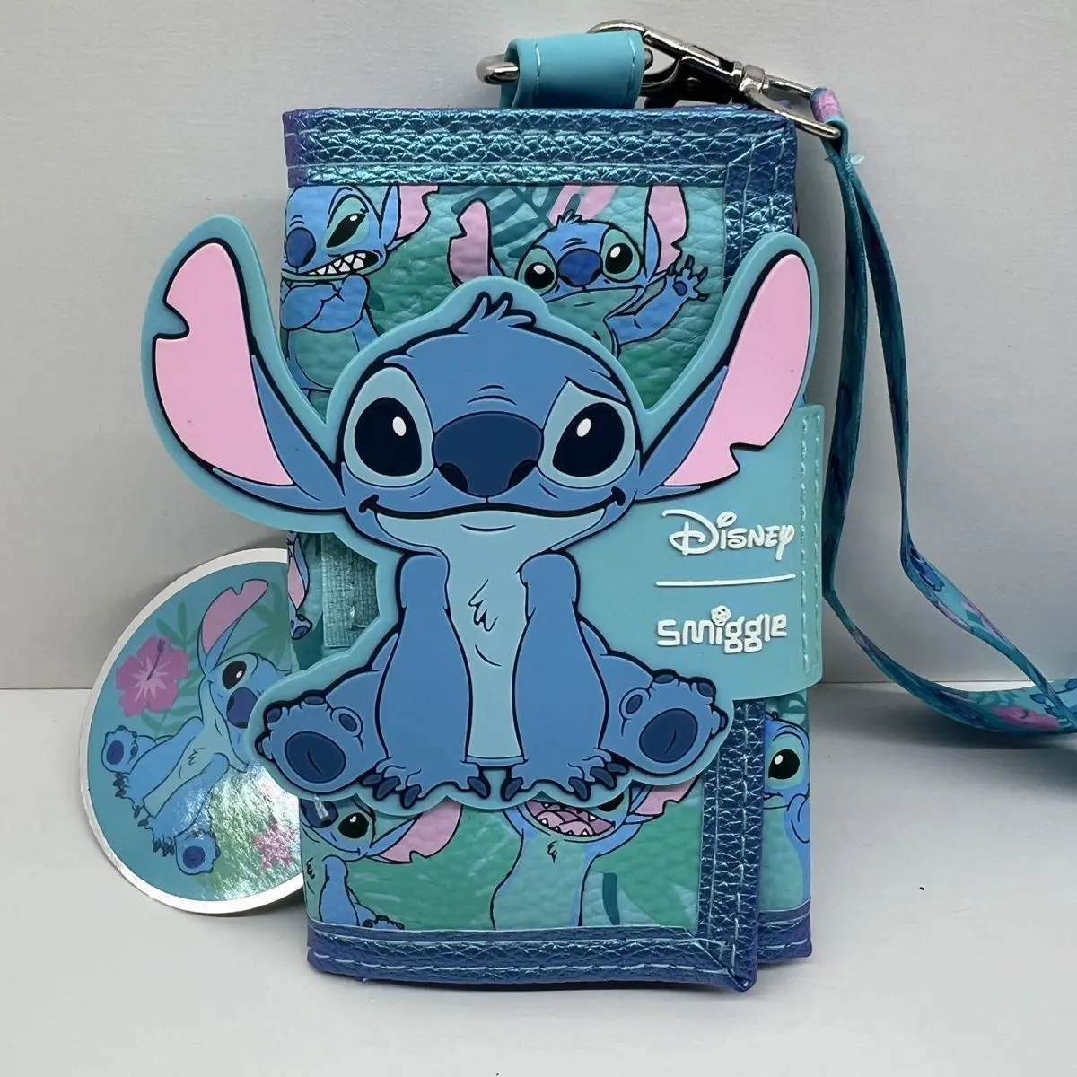 

Disney Stitch cute card bag children's wallet folding multi-function storage bag, easy to carry, birthday gift