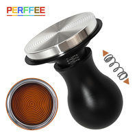 Coffee Tamper Adjustable Depth 51mm 53mm 58mm Espresso Tamper Barista Coffee Tamper with Calibrated Spring Loaded Ripple Base