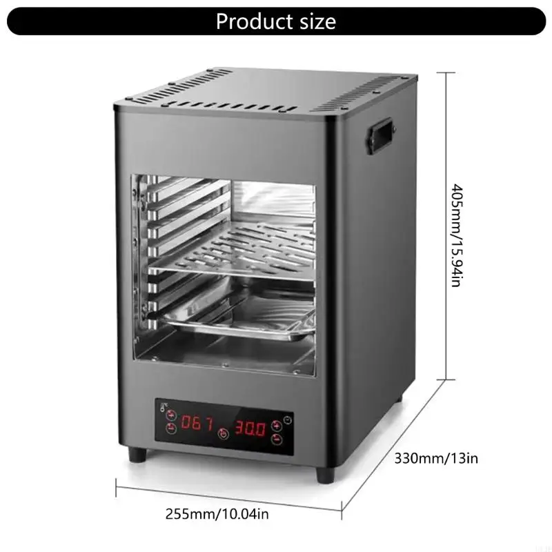 U1JE من الفولاذ المقاوم للصدأ طاولة شريحة شواء الشواهد الكهربائية مع التحكم الدقيق في درجة الحرارة ورفوف الطبقة متعددة الطبقة