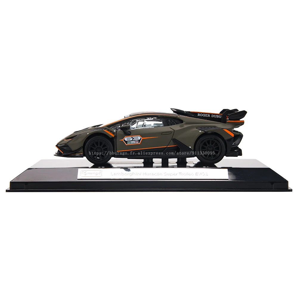 Bburago 1:43 Audi S1 Lamborghini Huracan Super Trofeo EV02 Alloy Luxury Vehicle Diecast Pull Back Cars Model Toy Collection Gift