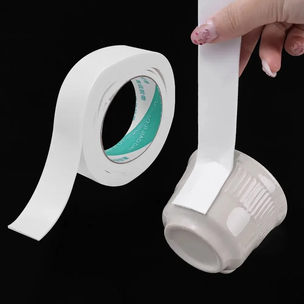 Doppelseitiges Schwammklebeband, weiße Schaumstoff-Klebebänder, Montage- und Befestigungspads, DIY-Bastelbedarf für Zuhause und Büro, stark haftendes Doppelklebeband – Detail 4