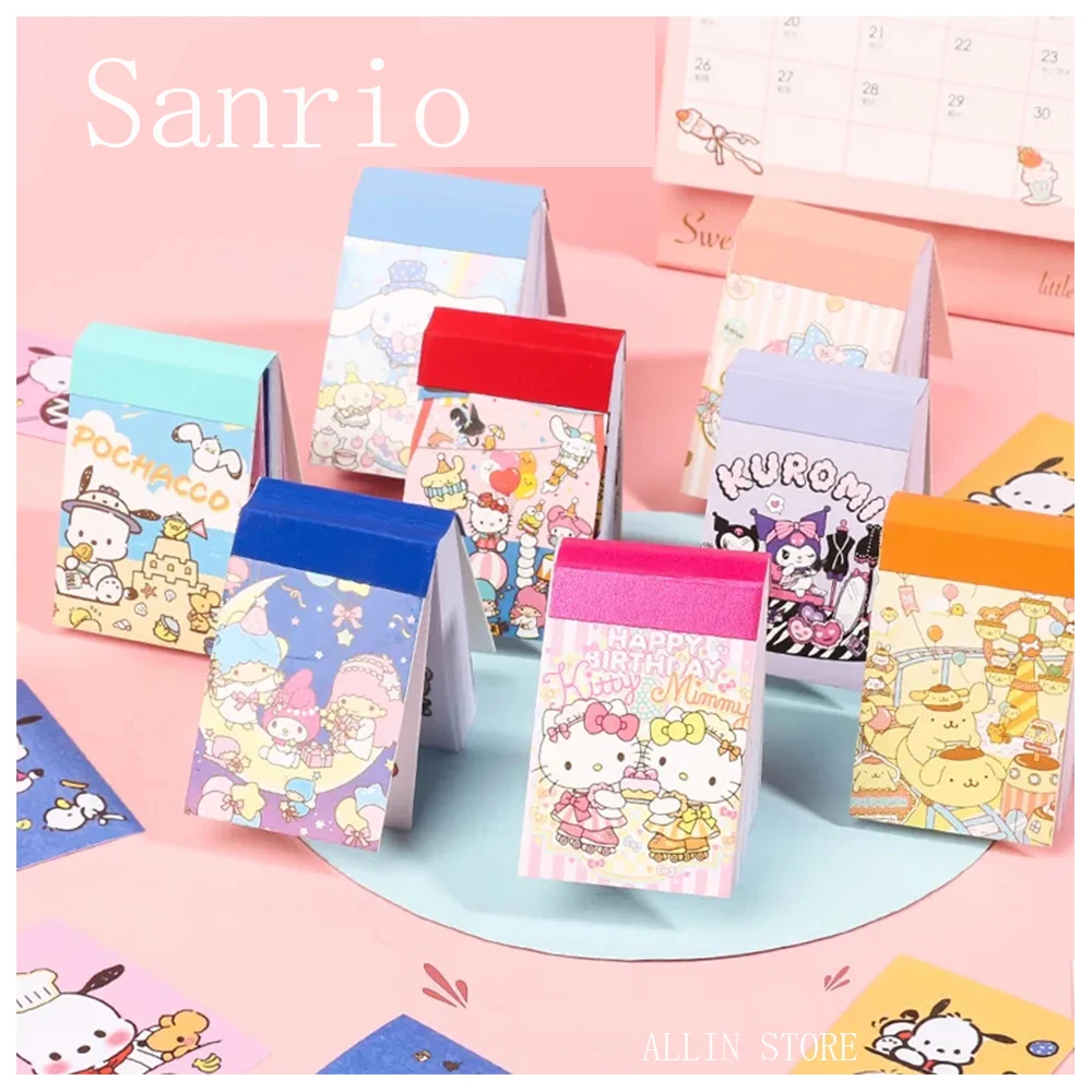 50pcs Kawaii Cartoon Sanrio Stickers Aesthetic Anime Hello Kitty Kuromi Decals Decoration Sticker Books Cute Stationery DIY Toys