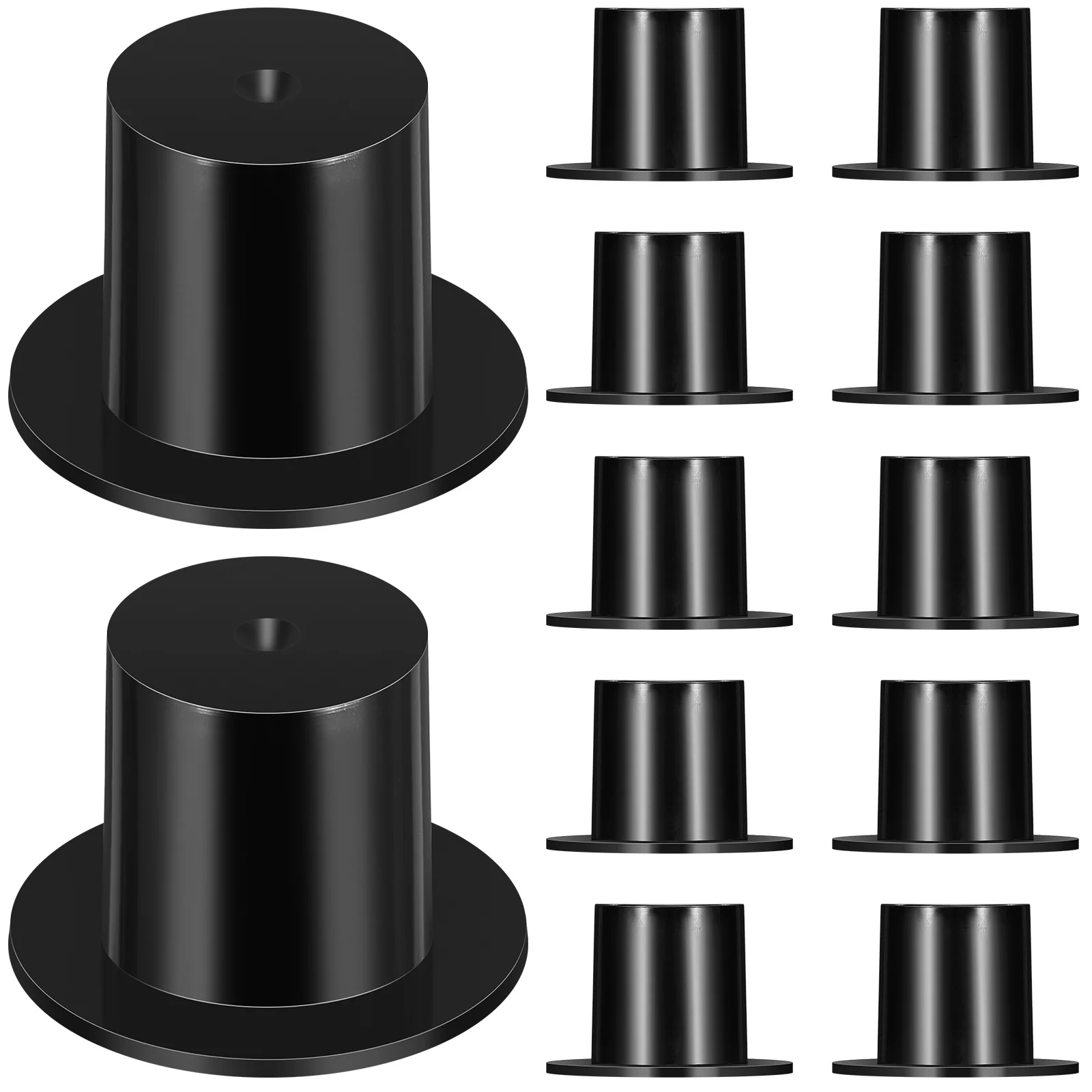 

100pcs Hat Plastic Hats For Diy Plastic Mini Hats Decor Craft Party Supplies Kids School Projects Christmas Black S