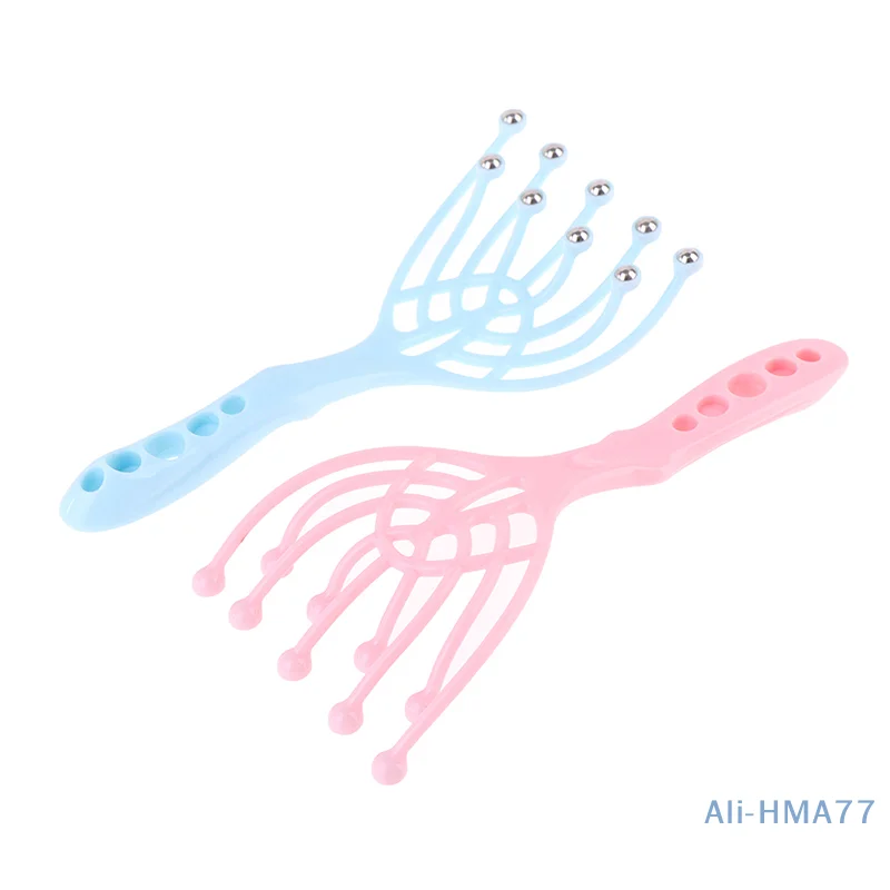 Masajeador de cuero cabelludo de pulpo, relajante de cabeza, alivia el estrés, puntos de acupuntura, cuidado de las garras del cabello