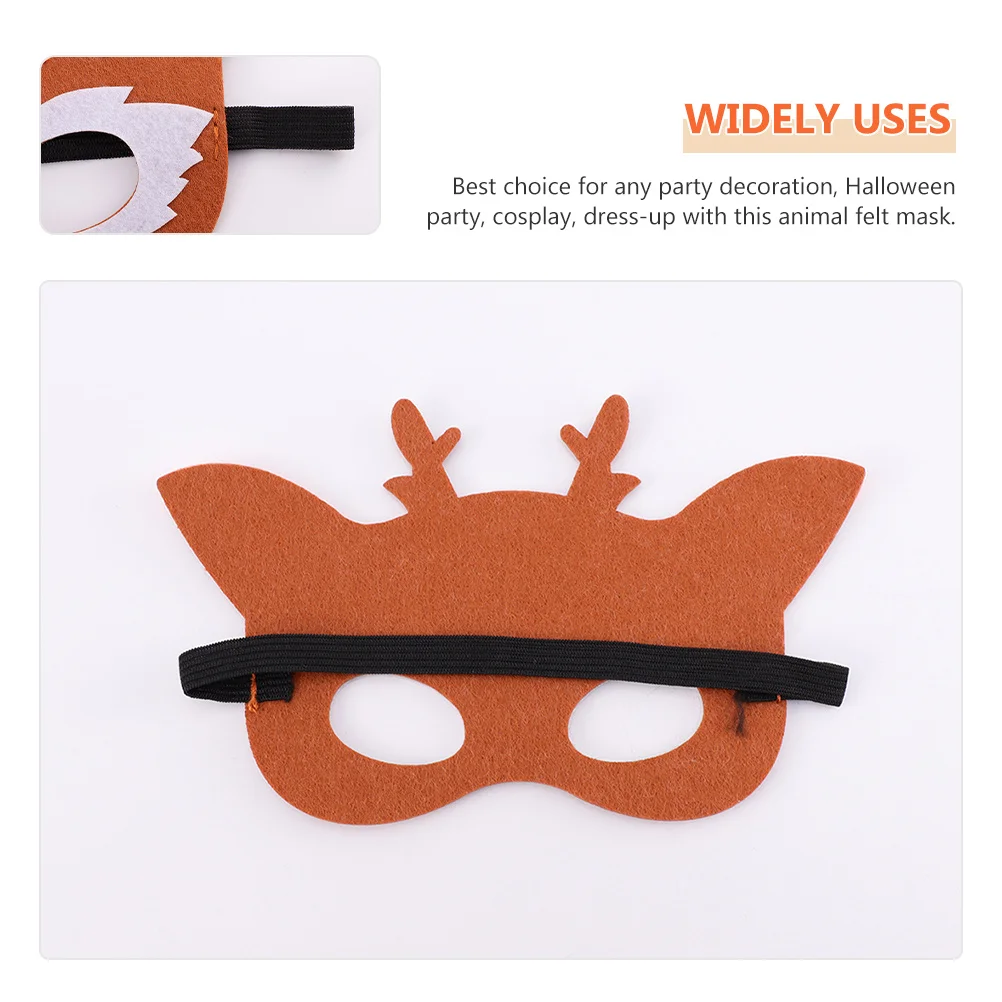 Masques en feutre d'animaux, 5 pièces, adaptés aux enfants, fête à thème, mascarade, carnaval, spectacle sur scène, accessoire photo pour enfants