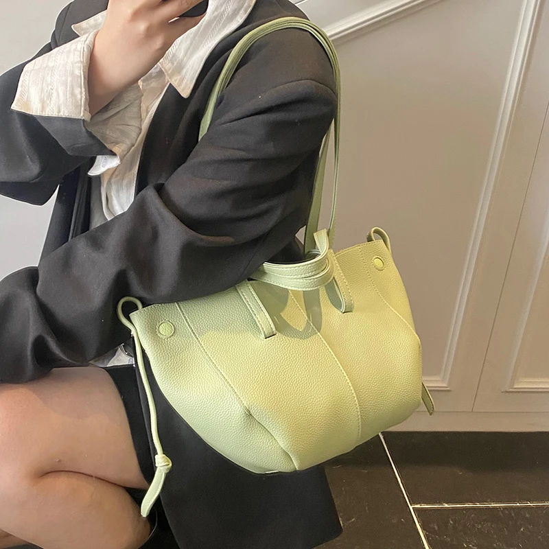 MOODS Branded Underarm Shoulder Bags For Women 2024 Latest Luxury Designer Handbags Soft PU Leather Large Capacity Shopping Tote