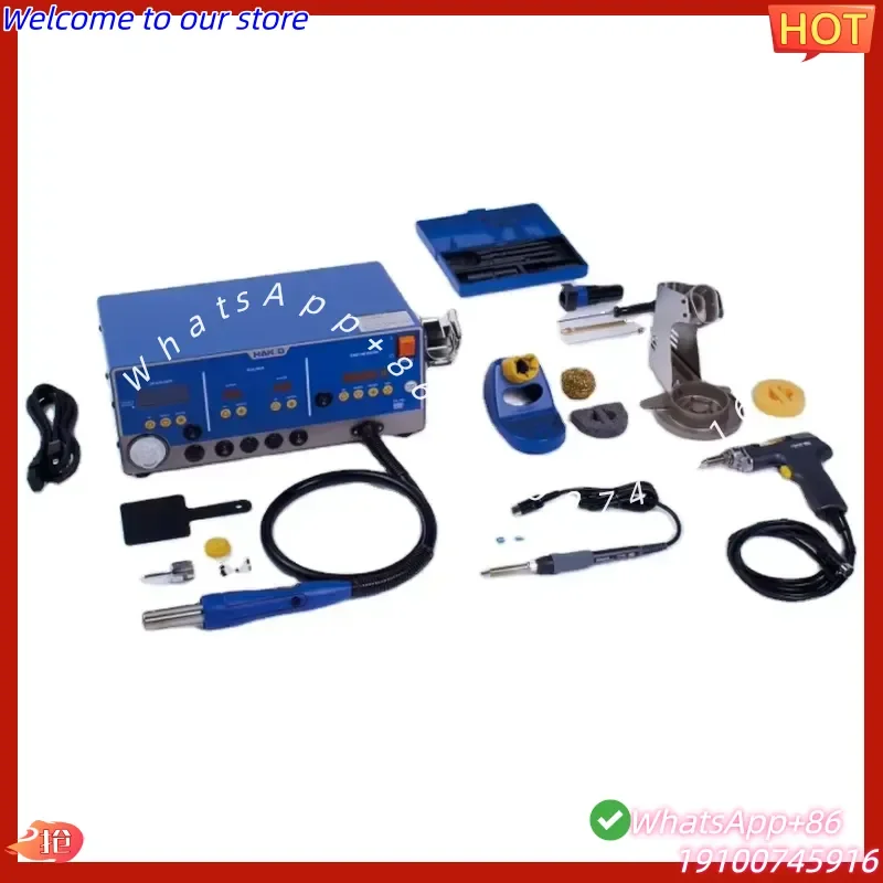 2026 HAKKO FR702 4-in-1 Digital Soldering Desoldering Hot Air Rework Station With Complete Standard Accessories Kit