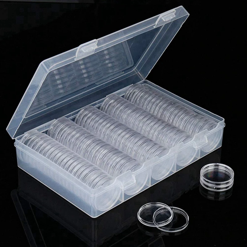 260 Pcs Coin Capsules Holder And Protect Gasket Coin Case For Coin Collection Supplies, 200 Pcs 30Mm & 60 Pcs 46Mm