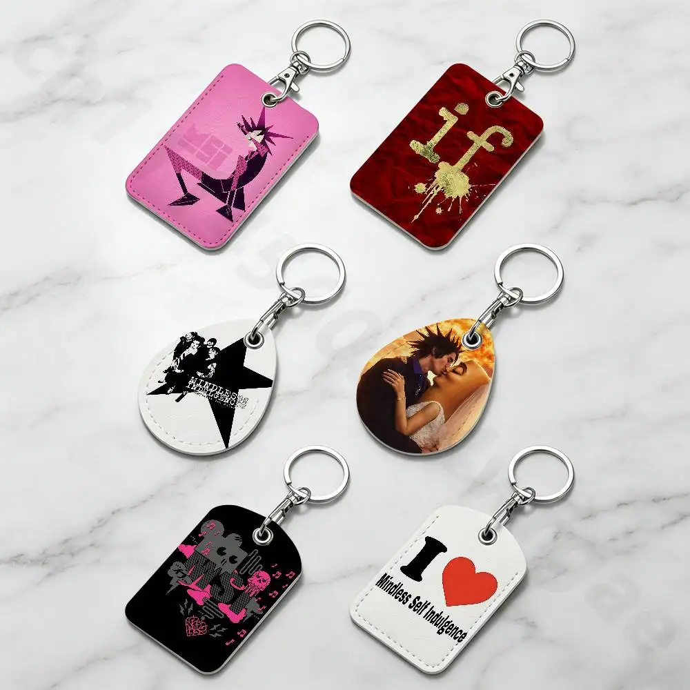 MSI M-Mindless Self Indulgence Keychain Card Holder, Badge Credit Card Holder, Student ID Card Holder