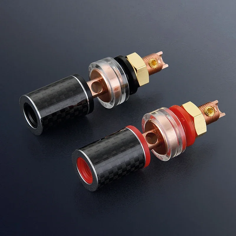 Viborg 4 шт., Hi End Audio Binding Post, чистая медь, серебро/золото/родиевое покрытие Availabel BP604, клеммы для динамиков из углеродного волокна