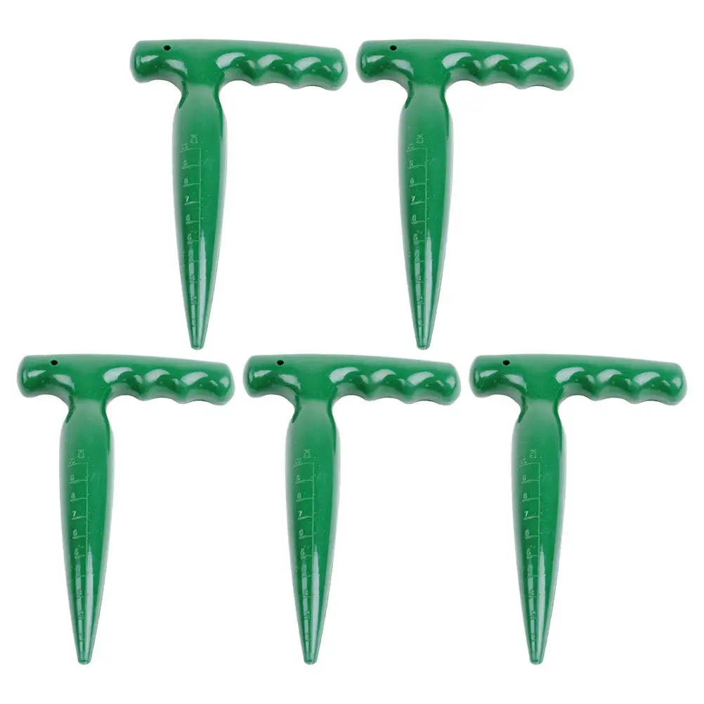 Planting Hole Puncher Plastic Soil Dibber Garden Tool Handheld Planter Tool for Seedling Transplanting Weeding Loosening Soil