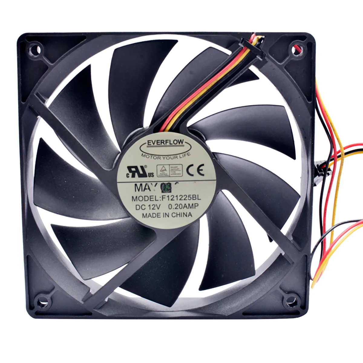 F121225BL 12V 0.20A 12025 Dual Ball Speed Measurement Silent Chassis Cooling Fan
