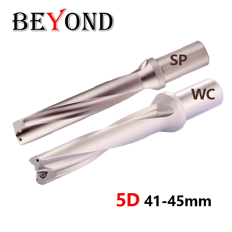 

BEYOND Violent Drilling 5D 41 42 43 44 45 mm SP WC Flat Bottom Toolholder Lathe Water Spray Quick Drill SPMG WCMX U Drill Shank