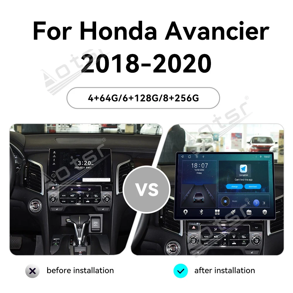 

13.3 Inch Android 13 Car Radio CarPlay For Honda Avancier 2018-2020 Touch Screen Multimedia Player GPS Navigation Head Unit DSP