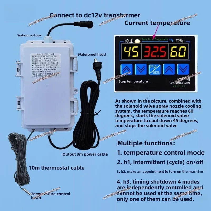 Temperature control Start switching water equipment Outdoor unit Water cooling spray
