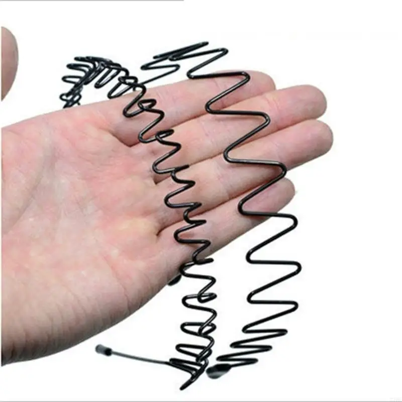 

77HE 9pcs Metal Headbands Wide Tooth Hair Band Wavy Headbands Daily Wear Headbands