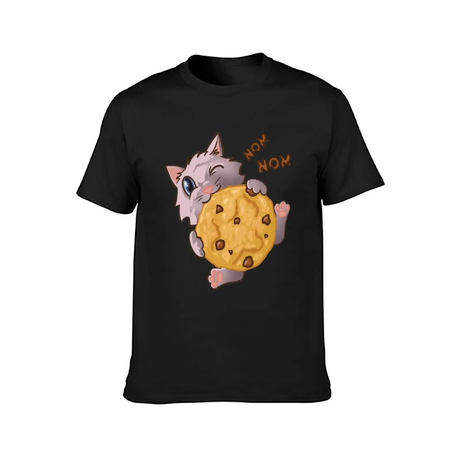 Cookie Kitten Nom Nom T-Shirt korean fashion plus size tops Blouse mens graphic t-shirts anime