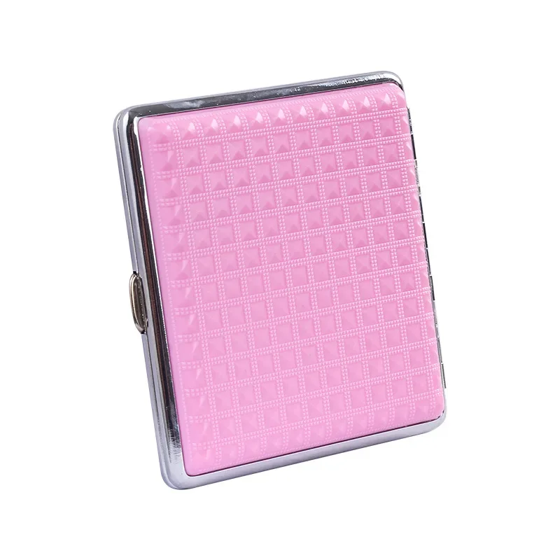 Portable Cigarettes Cases Cigarettes Pocket Tobacco Holder Grid Pattern Fashion  Smoking Accessorie for Man Lady Gifts Box