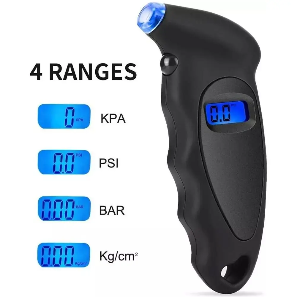 

Durable Digital Tire Gauge LCD Display Portable Manometer Convenient Mini Barometers