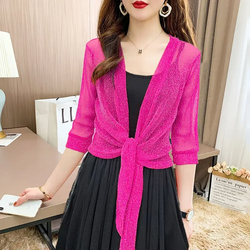 Summer Women's Clothing Shawl Coat Cardigan Sun Protection Clothing Thin Top Sexy Waistcoat Fashion Cheap Wholesale New