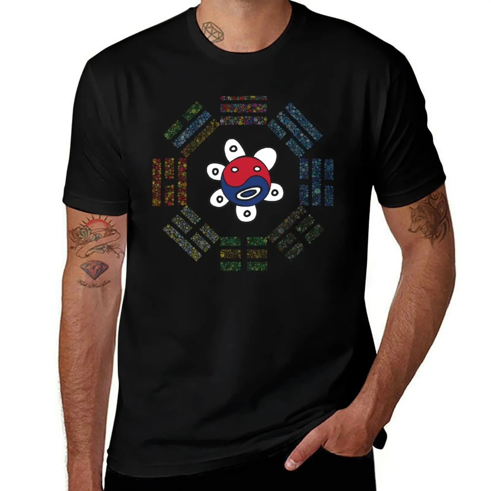 

Taino 8 trigrams T-Shirt Simple Casual Short Sleeve Cotton T-Shirt