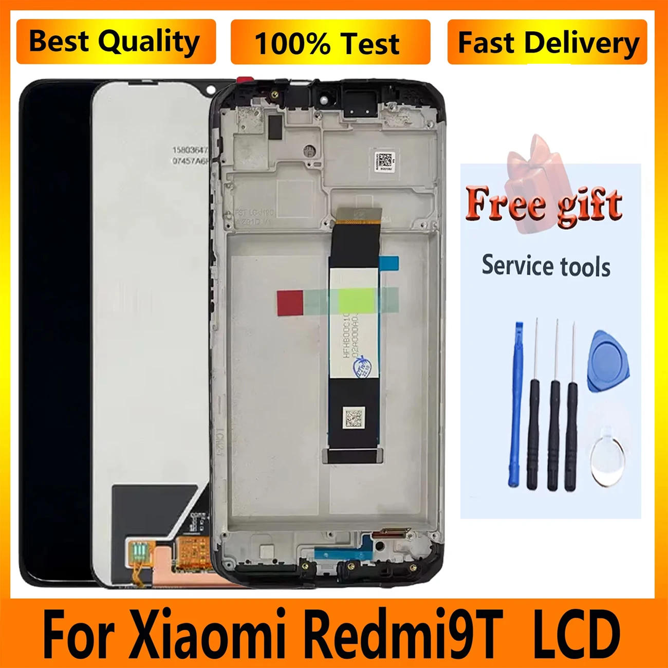 Pantalla For Xiaomi Redmi 9T Touch Screen Digitizer Assembly With Frame M2010J19SG  J19SY LCD Display Replacement Repair Parts