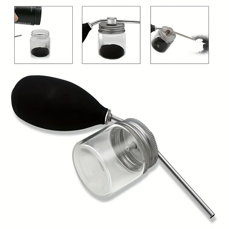 Refillable Talc Powder Blower Puffer Barbers Hairdressers Talcum Bottle Hair Salon Barber Powder Spray Bottle Salon Accessories