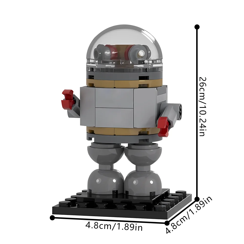 Moc filme retro robo blocos de construção modelo espaço proibido robots tijolos montado brinquedo para crianças presente