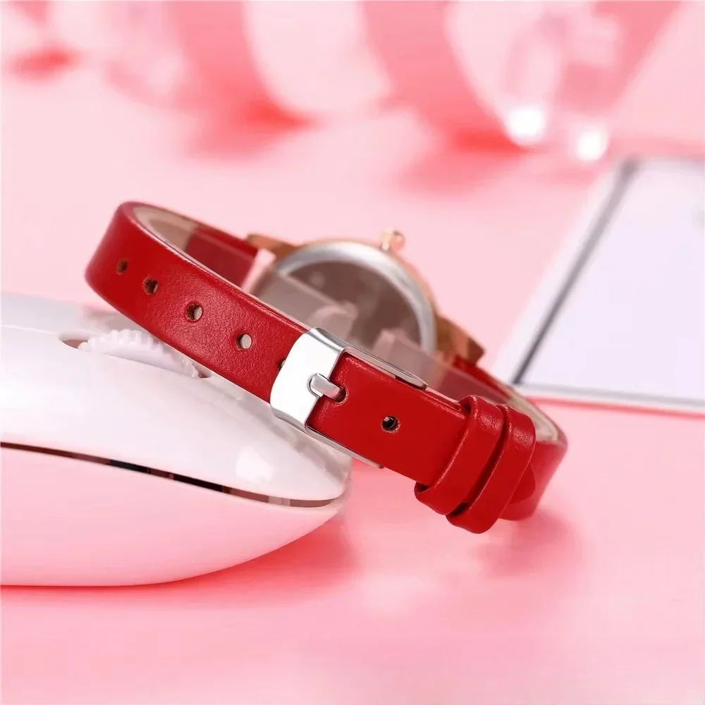 New Women's PU Leather Strap Simple Retro Small Leather Strap Leisure Sports Wristwatch Clock Wristwatch for Sports