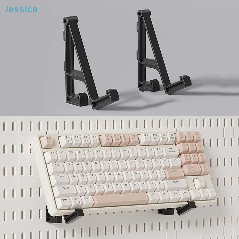 ♥djustable Keyboard Wall Mount Brackets - Space-Saving Desk Organizer Holders for Mechanical Keyboards