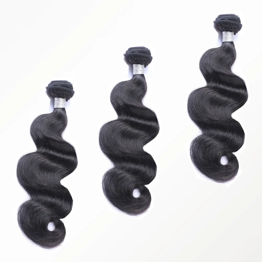 حزم الجسم المموج الشعر البشري 100% البرازيلي عذراء الشعر 3/4 حزم لينة وسميكة لا ذرف تشابك الحرة الباروكات للنساء