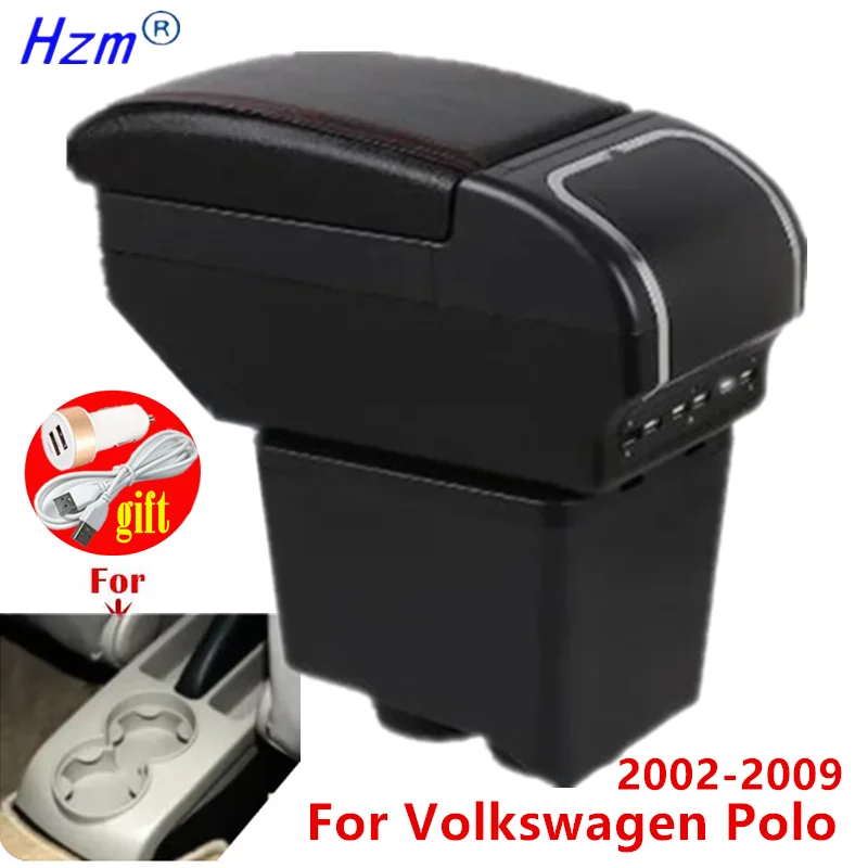 Für Volkswagen Polo Armlehne box Für VW Polo Mk4 2002-2009 Polo Vivo Konsole Lagerung Box Armlehne 2003 2004 2005 2006 2007 2008