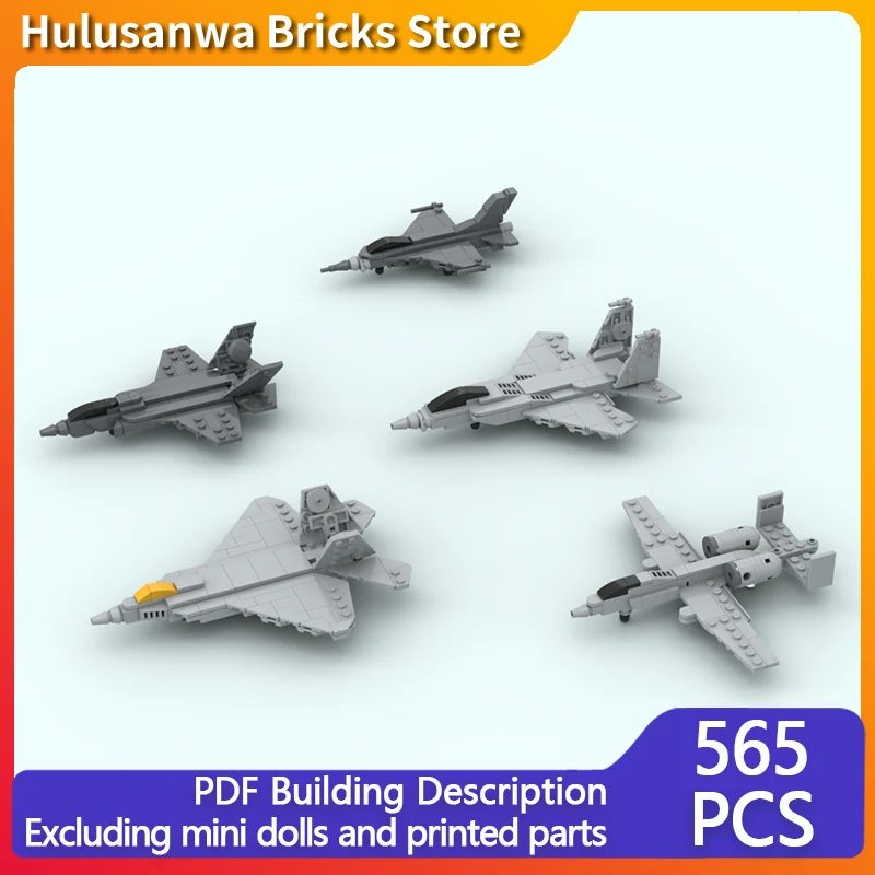 

Modern Fighter Jet Pack Model MOC Building Bricks War Equipment Modular Technology Gifts Holiday Assemble Children Toys Suit