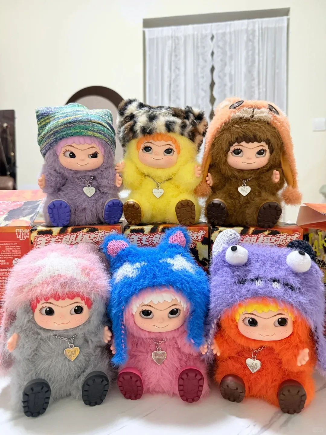 Милая плюшевая кукла-брелок в виде монстров, коробка, игрушка, новая виниловая кукла, кавайный рюкзак, подвеска, украшение, чехол, подарки, милый wakuku