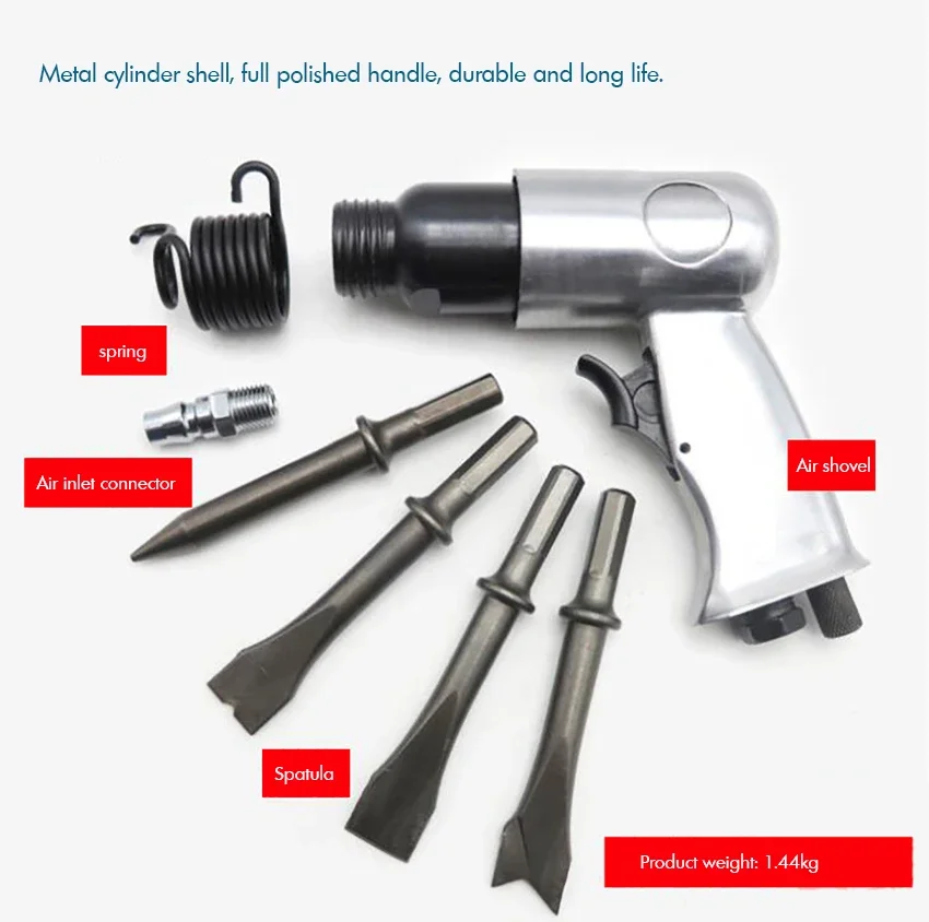 Imagem -04 - Martelo de ar Resistente com Cinzéis Redondos & Sextavados Parafuso de ar de Screw 4500rpm Perfuradores Pneumáticos do Martelo da pá do Cinzel