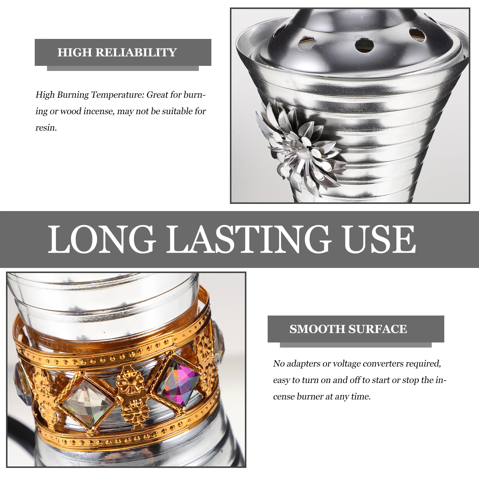 

Electric Censer Burner For Aromatherapy Home Decor Retro Incense Holder Desktop Ornament Spa Essential Oil Warmer