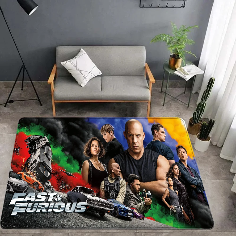 Fast and Furious Moive Door Mat Washable Non-Slip Living Room Sofa Chairs Area Mat Kitchen Doormat Area Rug