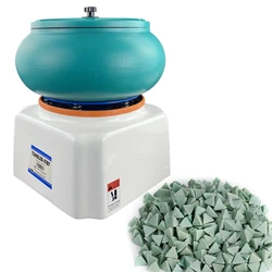 12/17 inch Vibratory Tumbler Polishing Machine Jade Agate Grinder Vibrating Barrel Grinder with 200g Polishing Media  4*4mm