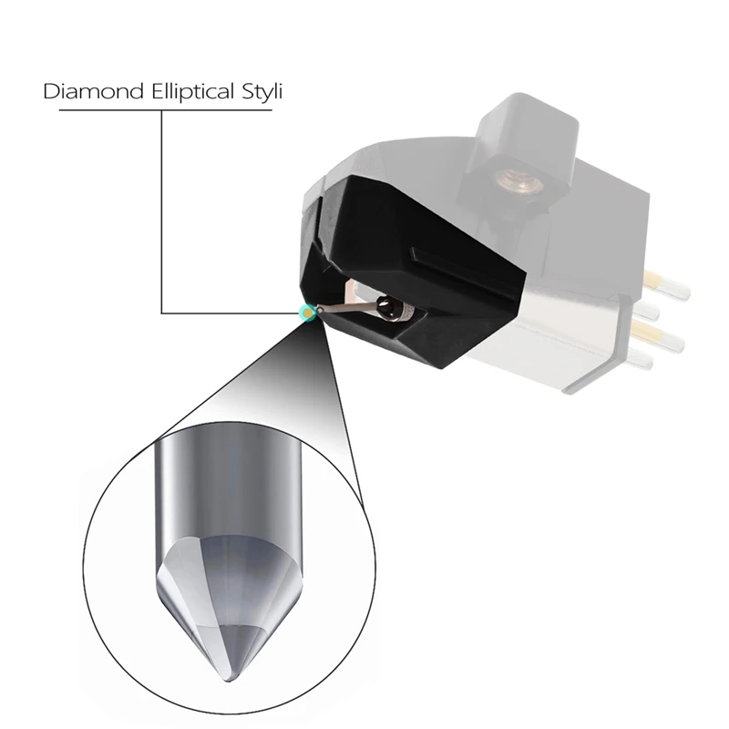 AT-VMN95E Diamond Replacement Stylus Needle For VM95 Series, Compatible For Audio Technica AT-LP120X Vinyl Turntables