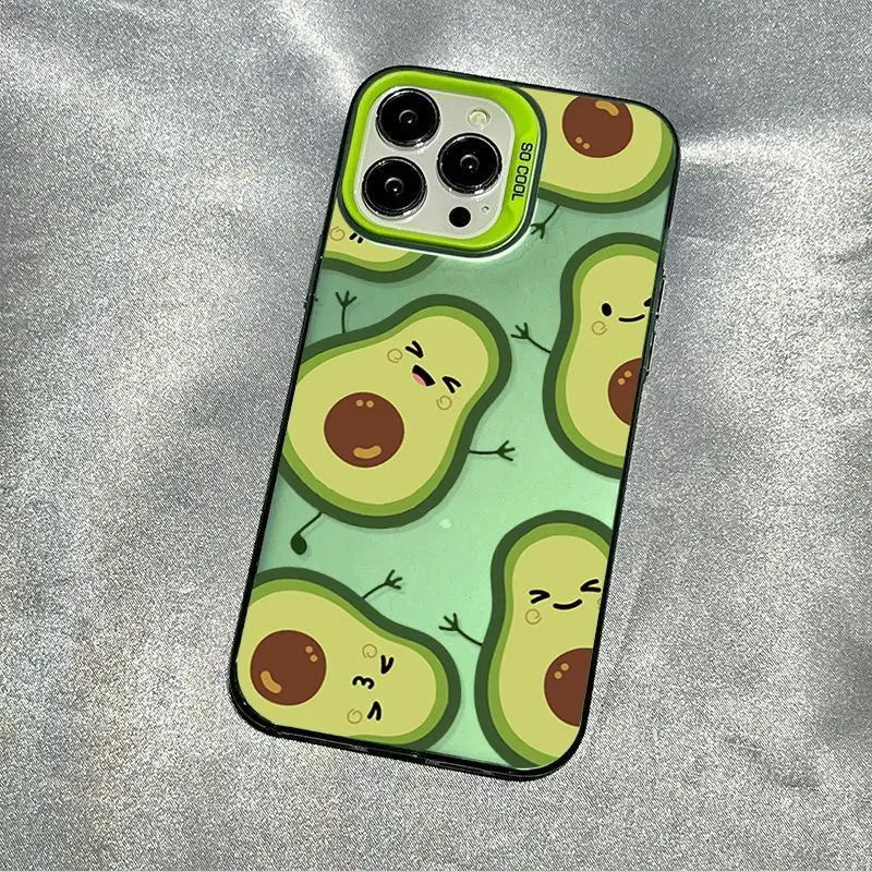 Nuova custodia per telefono Emoji Avocado Little Man per iphone 16 15 14 13 11 12 PRO MAX XR XS 7 8 PLUS iphone11 Gel di silice Anti Drop Shell