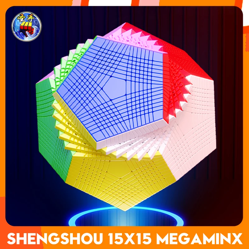 [CubeFun]ShengShou 15x15 Megaminx Magic Speed Cube Stickerless Puzzle SengSo Dodecahedron 12 Faces Professional Toys Gifts