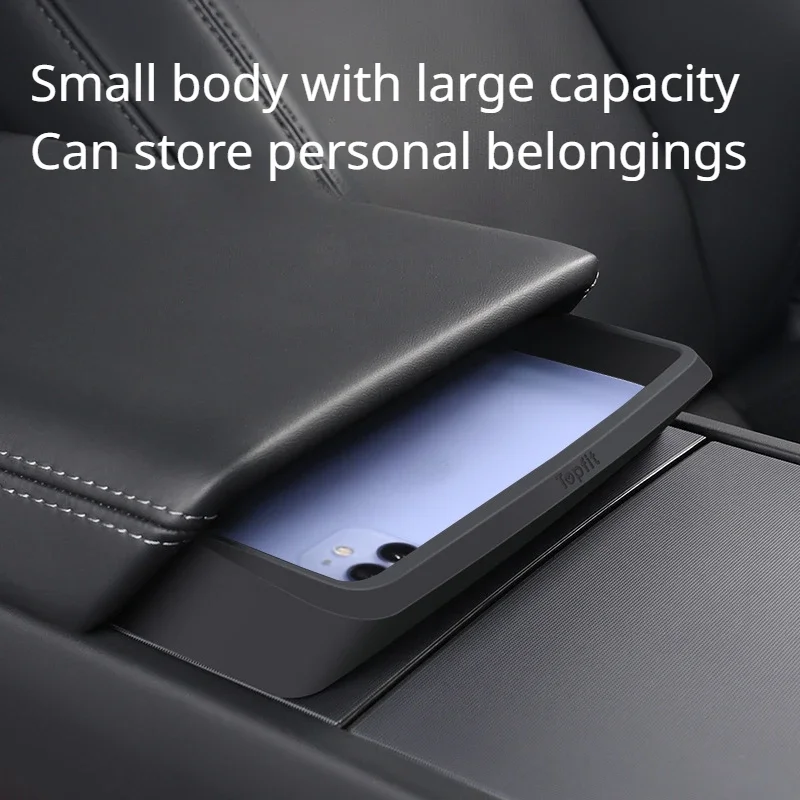 For Tesla New Model 3+ Highland 2024 Central Control Glasses Pocket Storage Box Car Armrest Box Key Sunglasses Bag Storage Case