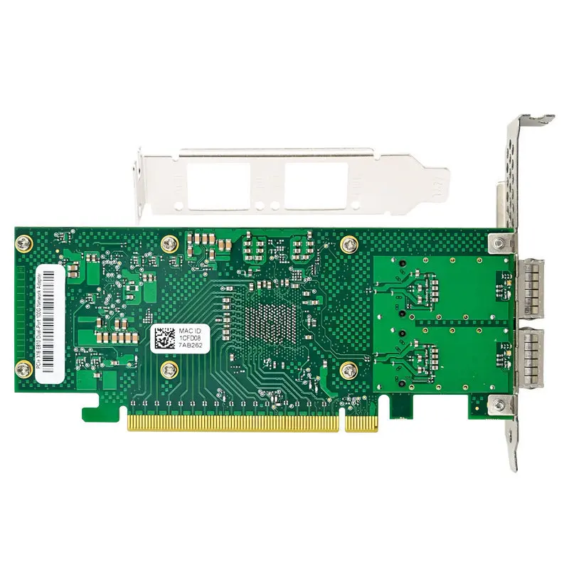 Factory price wholesale 100G dual port PCIE fiber optic network card QSFP28 Mellanox ConnectX-5 RDMA intelligent