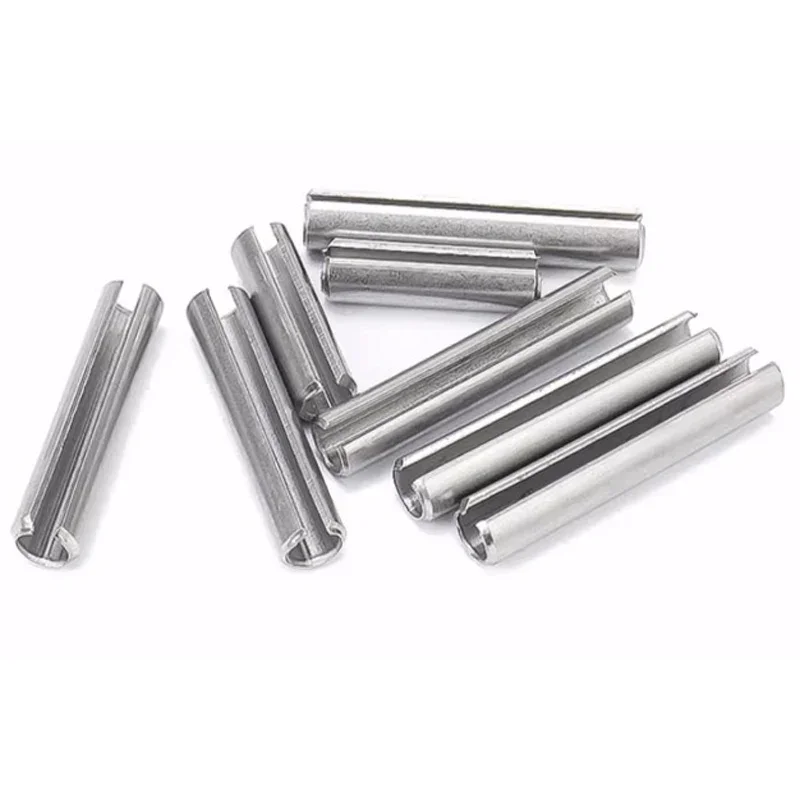 304 Stainless Steel Split Spring Dowel Tension Roll Pin Slotted Open Dowel Pins M1.5~M12 Roll Slotted Split Tension Pins GB879