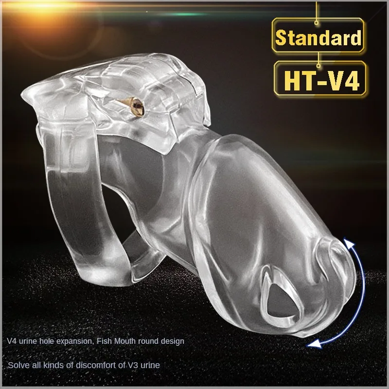 New HT-V4 Chastity Cage Device Male Cock Cage 4 Sizes Penis Ring Chastity Penis Lock Bondage Belt Fetish Sex Toys For Man Gay