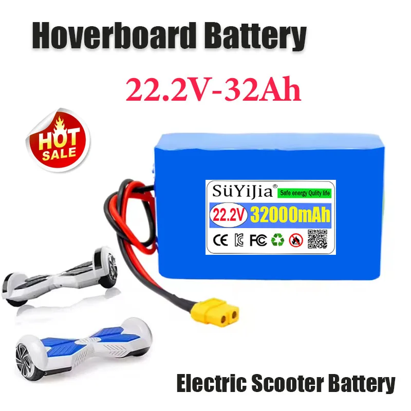 

6S2P 18650 аккумулятор для электрического ховерборда 25,2 В 32 Ач сменный литий-ионный аккумулятор для электрического скутера подходит для ховерборда
